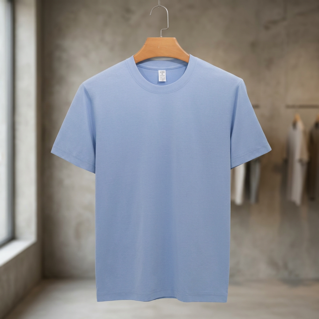 Men's Plus-Size Eco-Friendly Quick-Dry Cotton T-Shirt