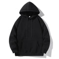 Retro Street Solid Color Hooded Sweatshirt Winter Thickened Loose Outfit Jacket