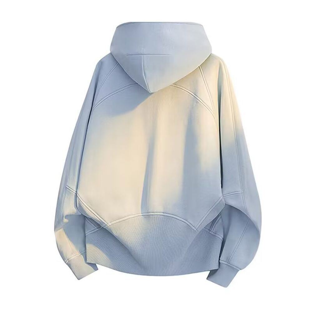Men's Stylish Hooded Sweatshirt Jacket with Half Zipper Loose Fit Casual Style